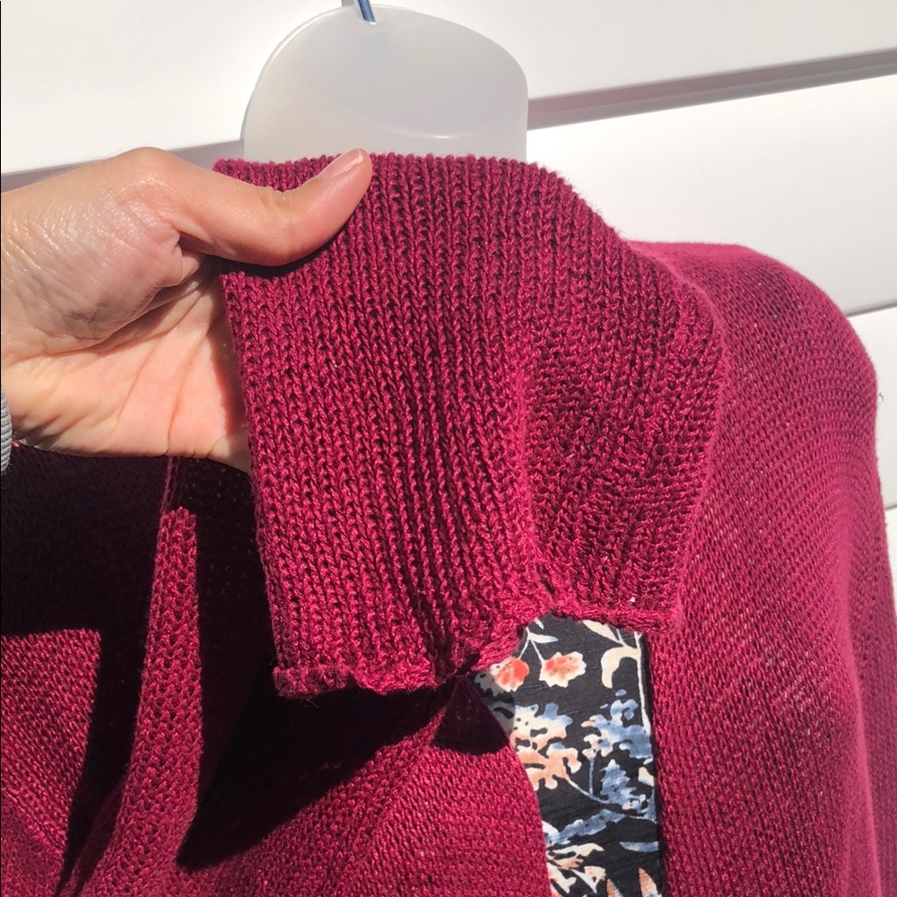 Cut Loose Red Sweater Classic Knit Relaxed Fit - Picture 11 of 13